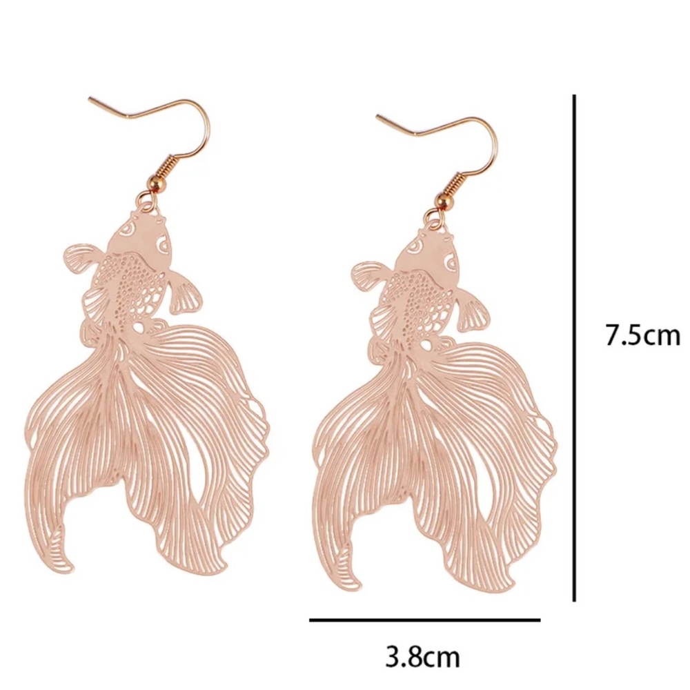 Goldfish earrings - Picture 7 of 7